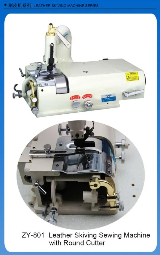 Zy801 Zoyer Leather Skiving Machine with Circular Knife Industrial Sewing Machine